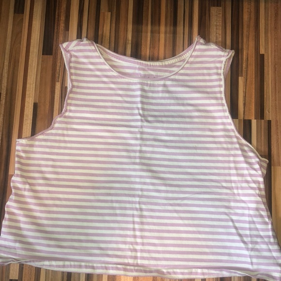 Target (universal threads) pink & white striped muscle tank - Picture 1 of 2